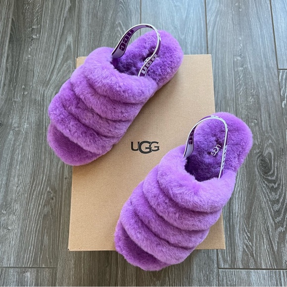 UGG Shoes - Ugg Fluff Yeah Faux Fur Slingback Sandal